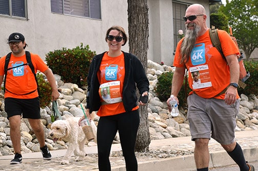 People walking for charity
