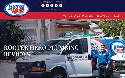 Rooter Hero's main website page