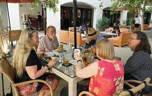 Restaurant-goers enjoy a meal at Casa 425