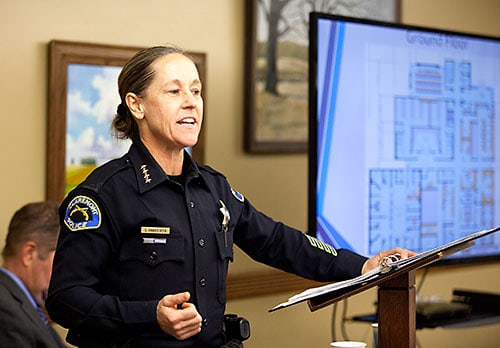 Making her case for the station