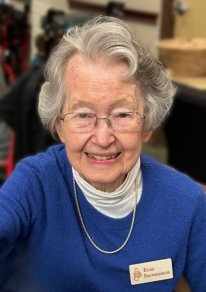 Elsie Freudenberger with glasses