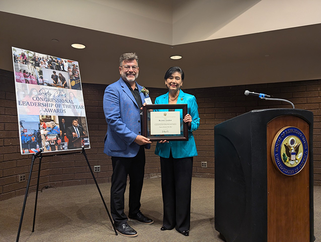 Chu honors Randy Lopez with leadership award